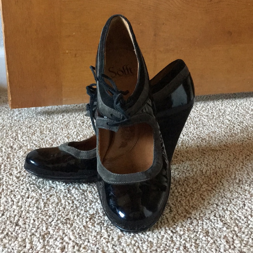 Soft black high heels